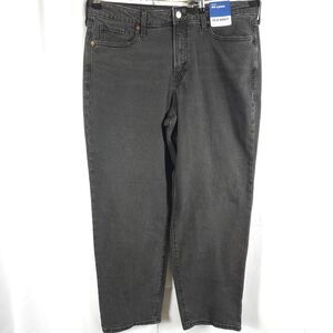NWT Old Navy High Rise OG Loose Secret Smooth Jeans Gray Womens 14 36x30